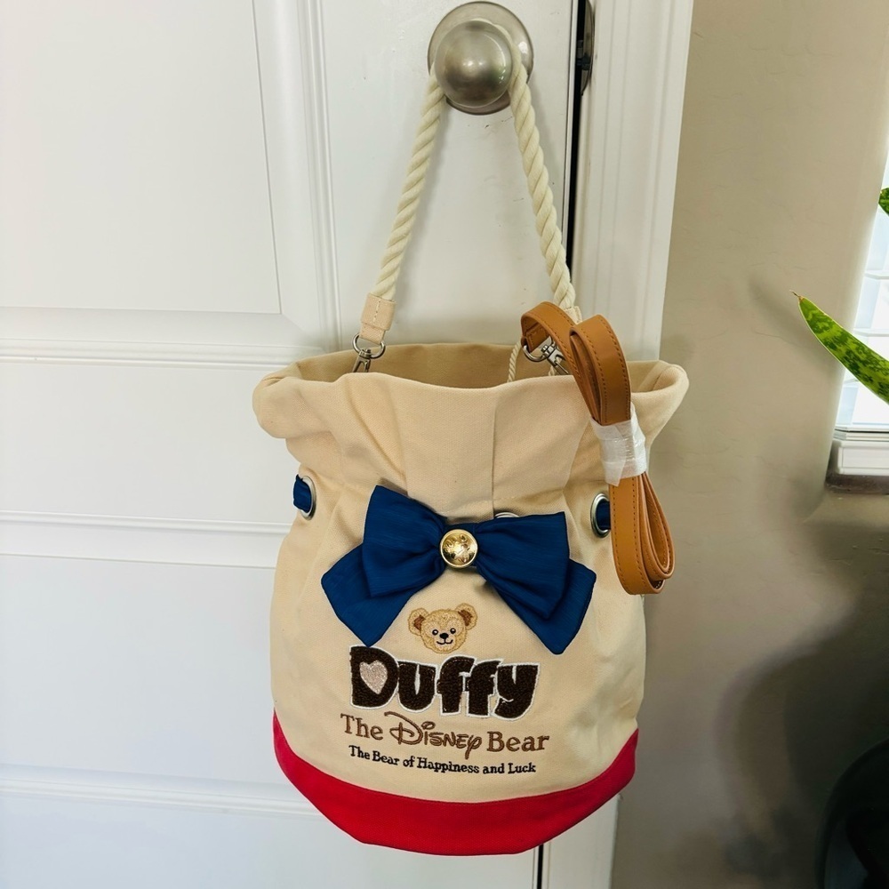 Duffy The Disney Bear Fabric Multicolor 2 Way Handbag/Shoulders Bucket Bag